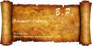 Baumer Panna névjegykártya